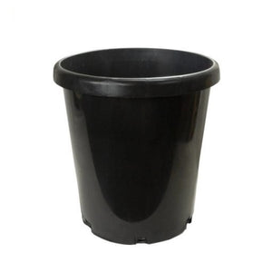 large black plastic planter pots #7 Gallon Black Resin Nursery Pot Pots and Saucers
