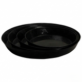 Black Resin Plant Saucer 10" ( 3 Pack )