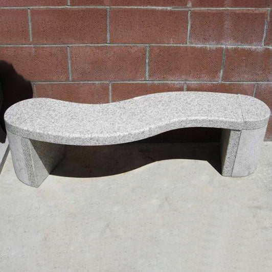 S-Shaped Granite Patio Bench - C&J Gardening Center